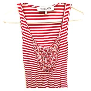 Anthropologie Red And White Stripped Tank Top